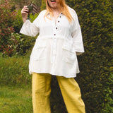 The Avery Trousers in Lemon curd