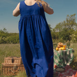 The Garden Dress - Blueberry linen