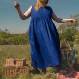 The Garden Dress - Blueberry linen