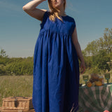 The Garden Dress - Blueberry linen