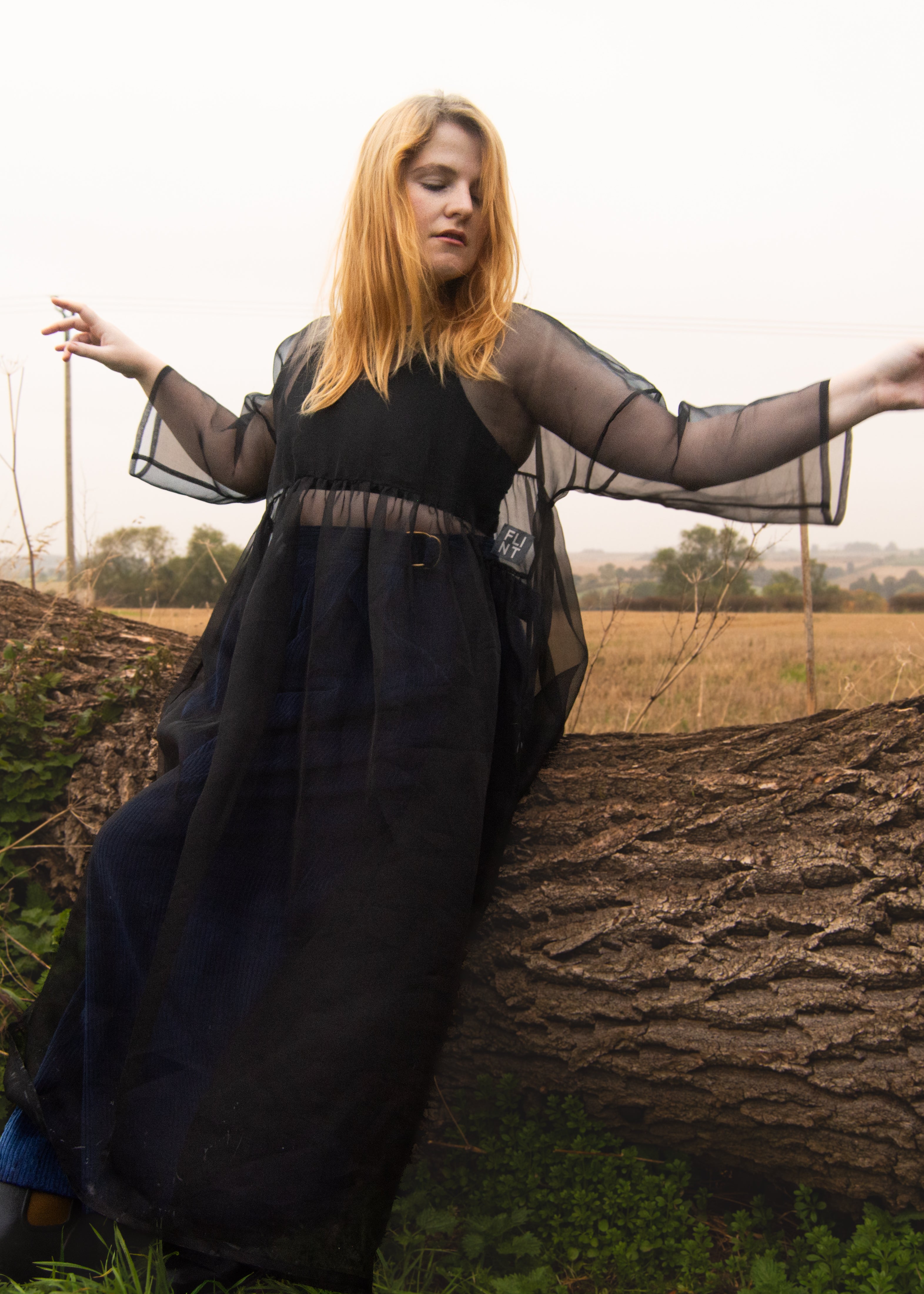 black silk organza dress Colette silk organza midi dress in black - Khaite
