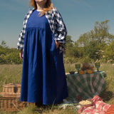 The Garden Dress - Blueberry linen