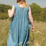 The Garden Dress - Cornflower cotton chambray