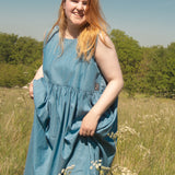 The Garden Dress - Cornflower cotton chambray