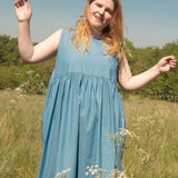 The Garden Dress - Cornflower cotton chambray