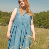 The Garden Dress - Cornflower cotton chambray