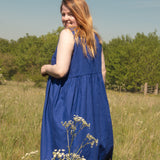 The Garden Dress - Blueberry linen
