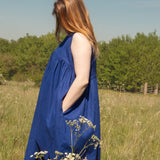 The Garden Dress - Blueberry linen