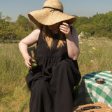 The Garden Dress - Liquorice black double gauze