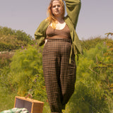 The Avery Trousers in Chocolate chia check