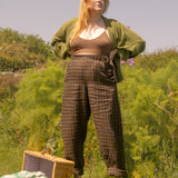 The Avery Trousers in Chocolate chia check