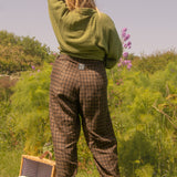 The Avery Trousers in Chocolate chia check
