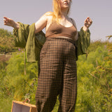 The Avery Trousers in Chocolate chia check