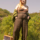 The Avery Trousers in Chocolate chia check