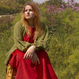 The Garden Dress - Cherry red corduroy