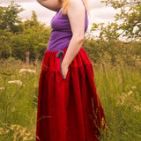 The One-of-a-Kind Skirt - Red Linen