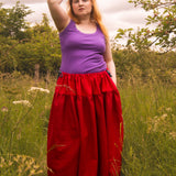 The One-of-a-Kind Skirt - Red Linen