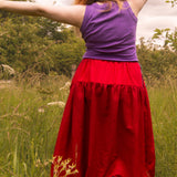 The One-of-a-Kind Skirt - Red Linen