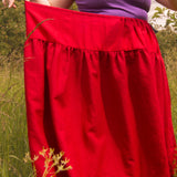 The One-of-a-Kind Skirt - Red Linen
