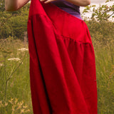 The One-of-a-Kind Skirt - Red Linen
