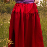 The One-of-a-Kind Skirt - Red Linen