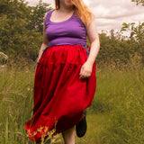 The One-of-a-Kind Skirt - Red Linen