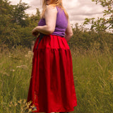 The One-of-a-Kind Skirt - Red Linen