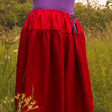 The One-of-a-Kind Skirt - Red Linen