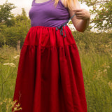 The One-of-a-Kind Skirt - Red Linen