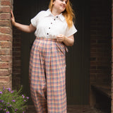 The Margo Trousers in Sunrise Check