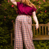 The Margo Trousers in Sunrise Check