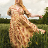 The Double Take Dress in Red Polka Cotton