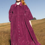 The Hybrid Dress in pink corduroy - S - House of Flint