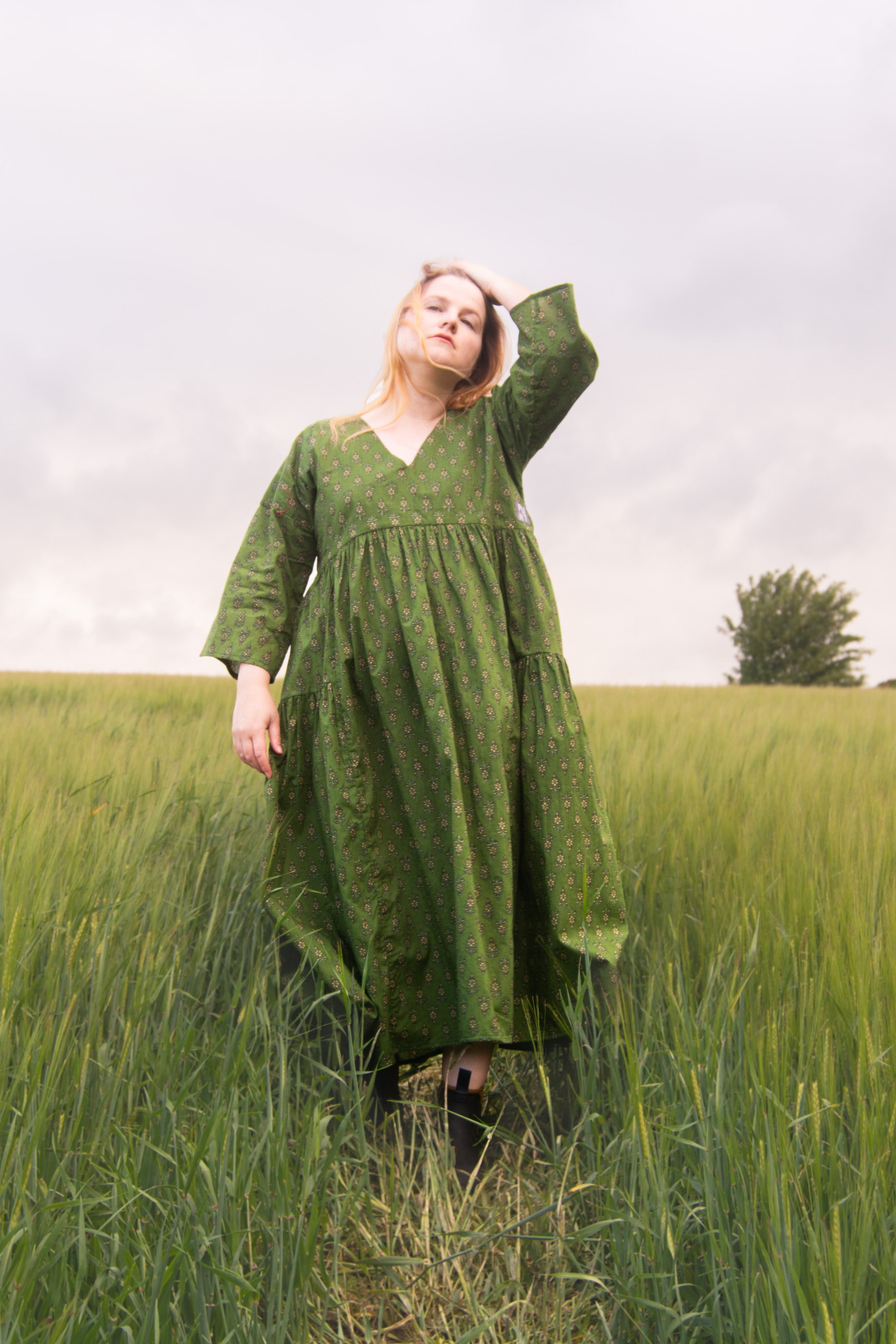 The Double Take Dress in Morris Cotton - House of Flint