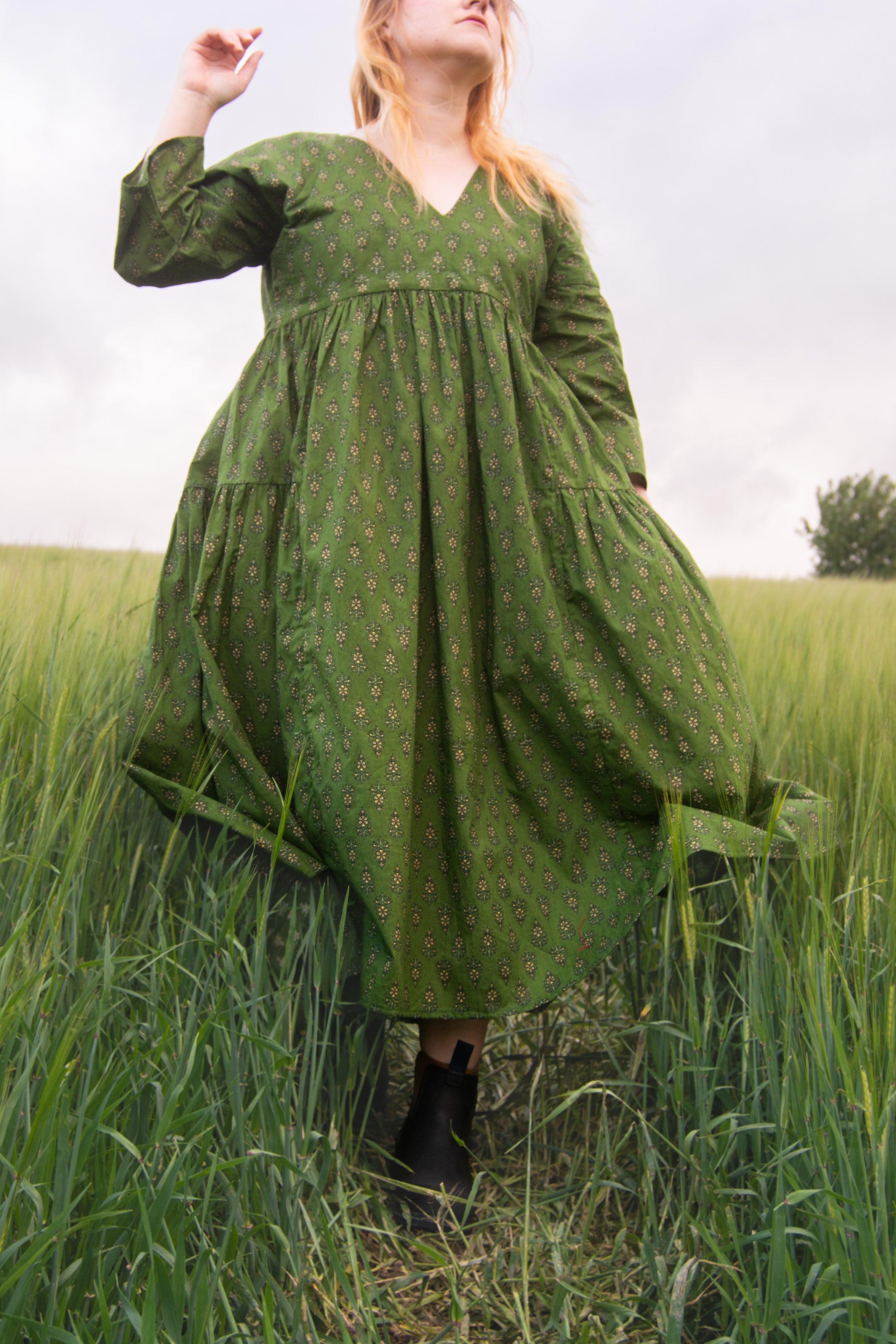 The Double Take Dress in Morris Cotton - House of Flint