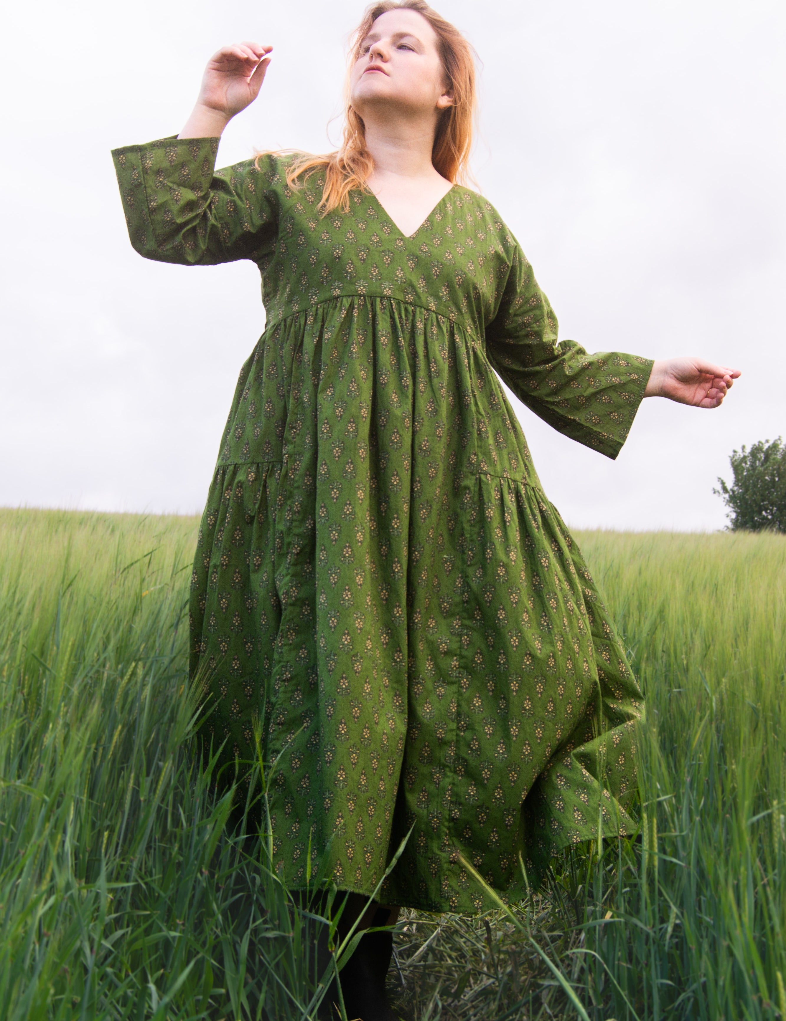 The Double Take Dress in Morris Cotton - House of Flint