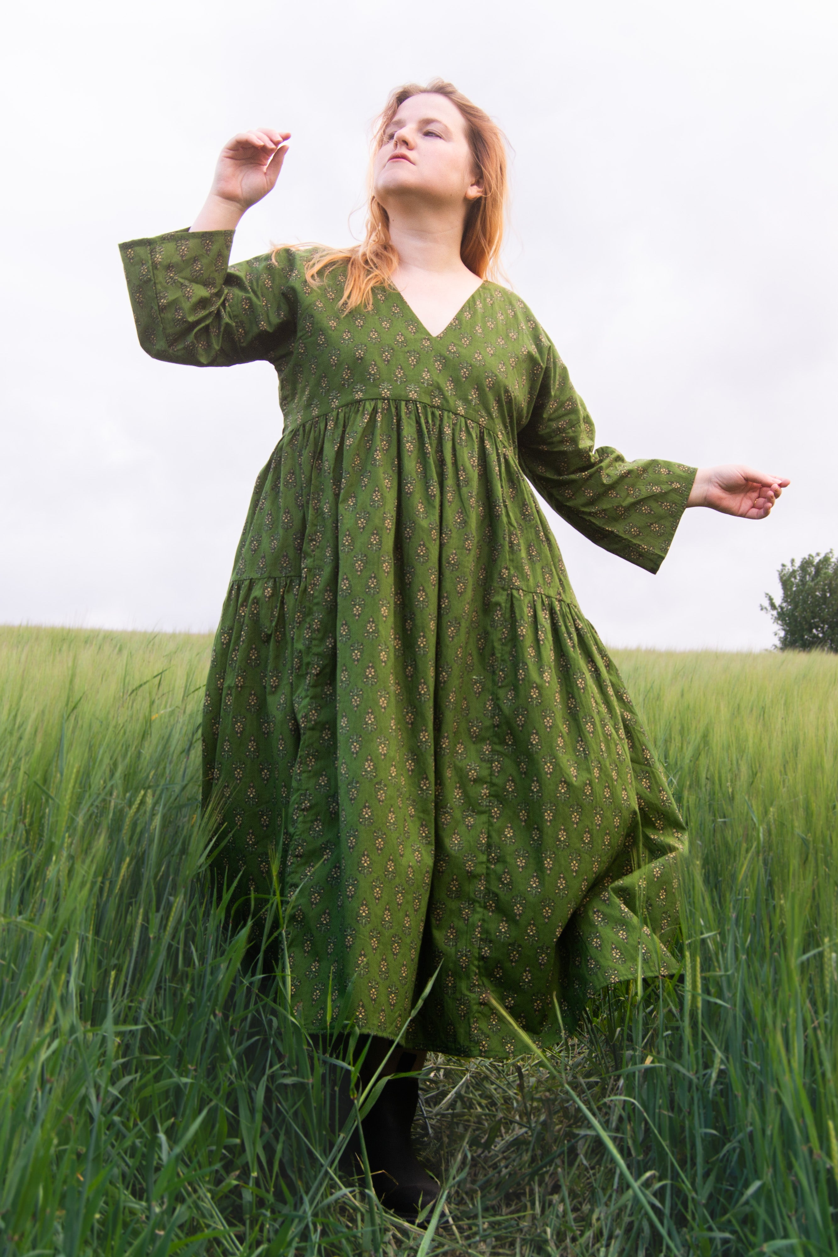 The Double Take Dress in Morris Cotton - House of Flint