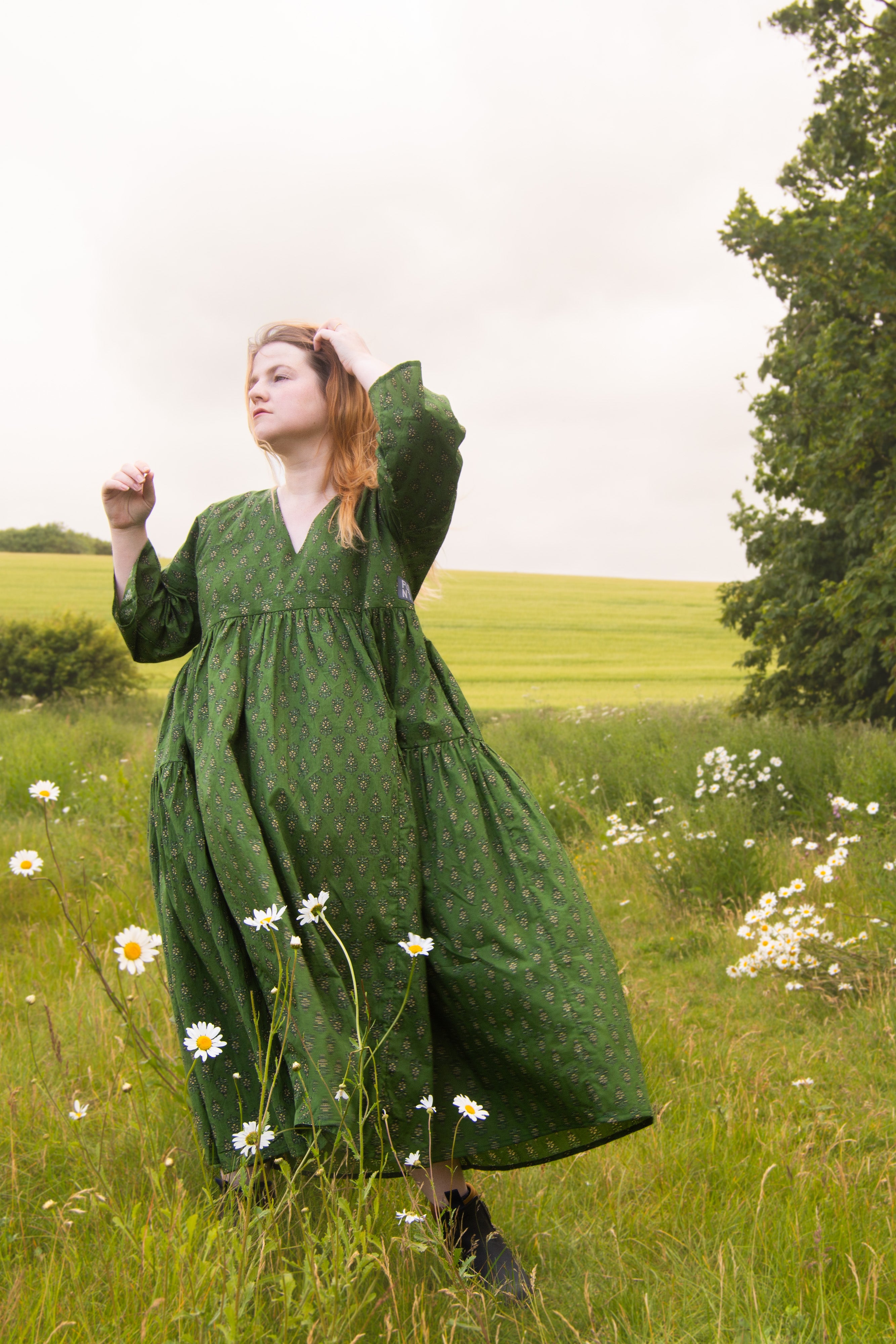 The Double Take Dress in Morris Cotton - House of Flint