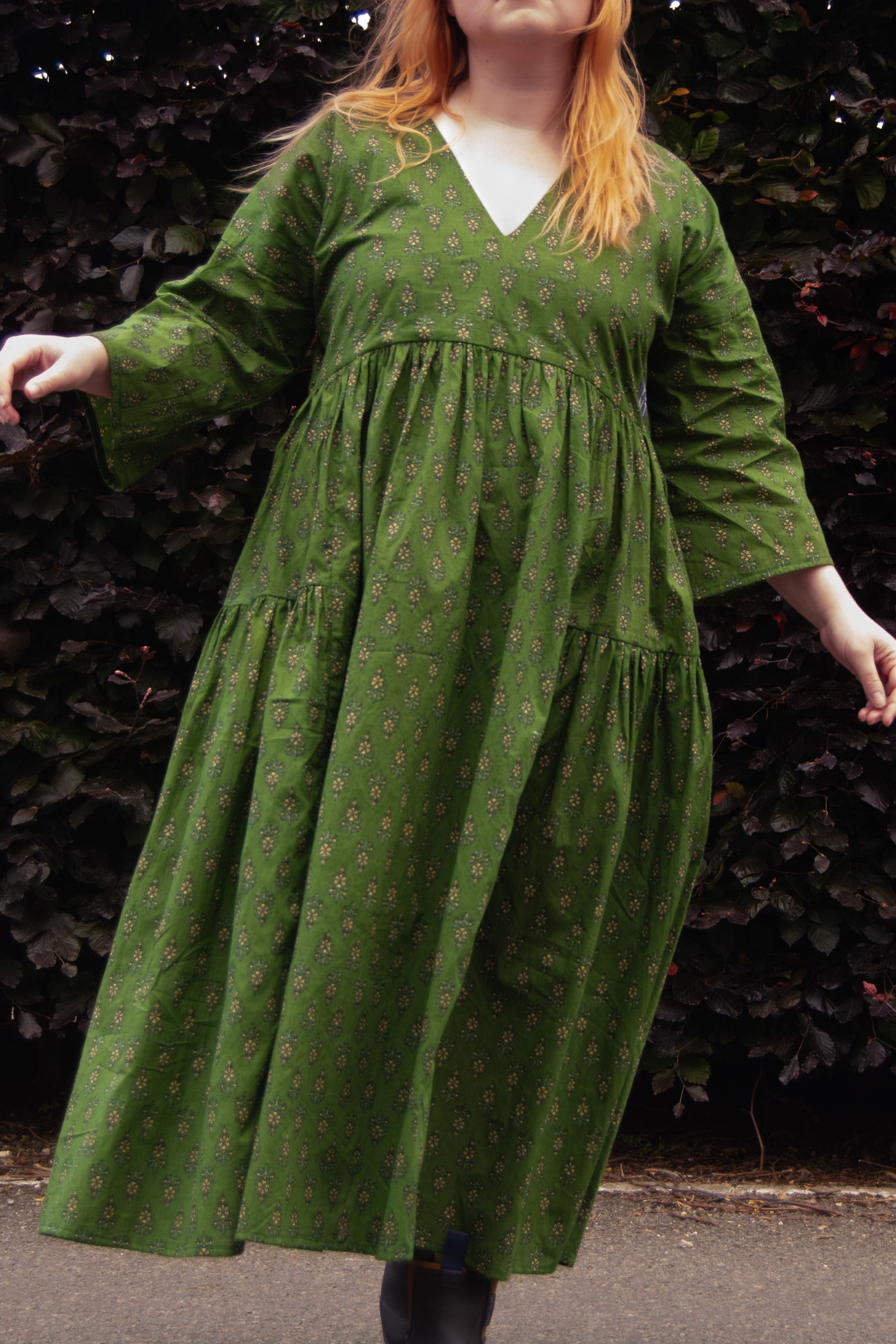 The Double Take Dress in Morris Cotton - House of Flint