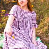 The Everything Dress in Purple double gingham