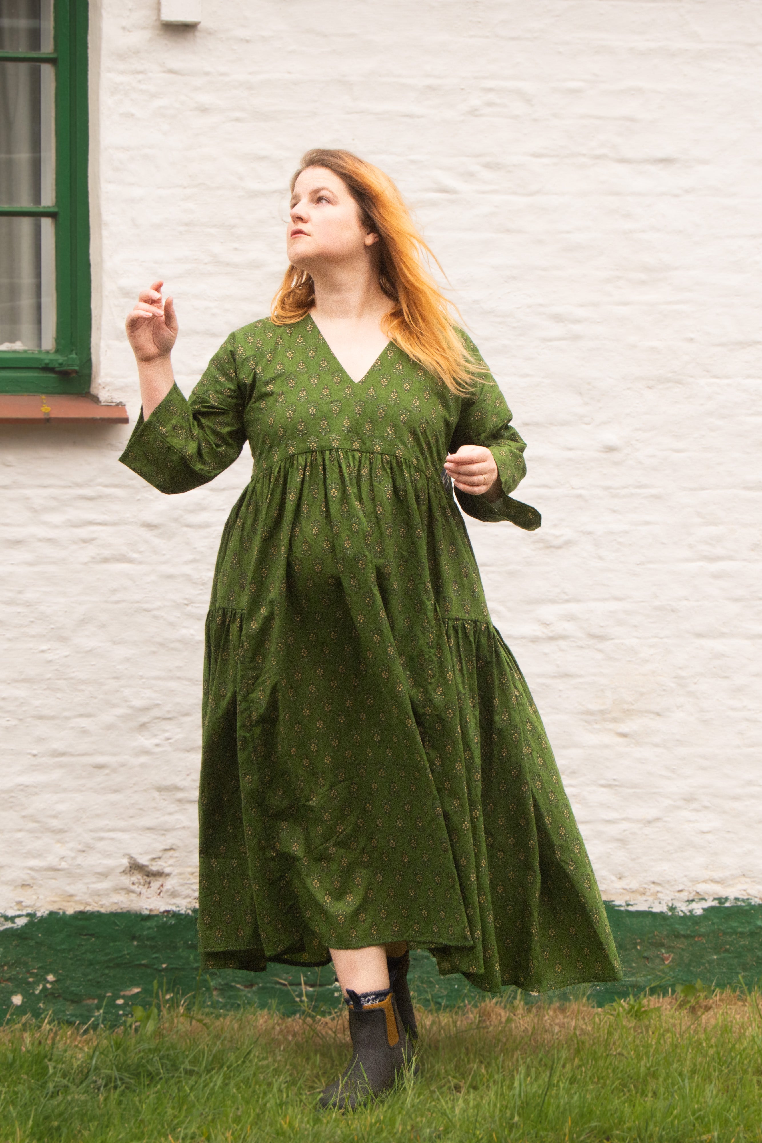 The Double Take Dress in Morris Cotton - House of Flint