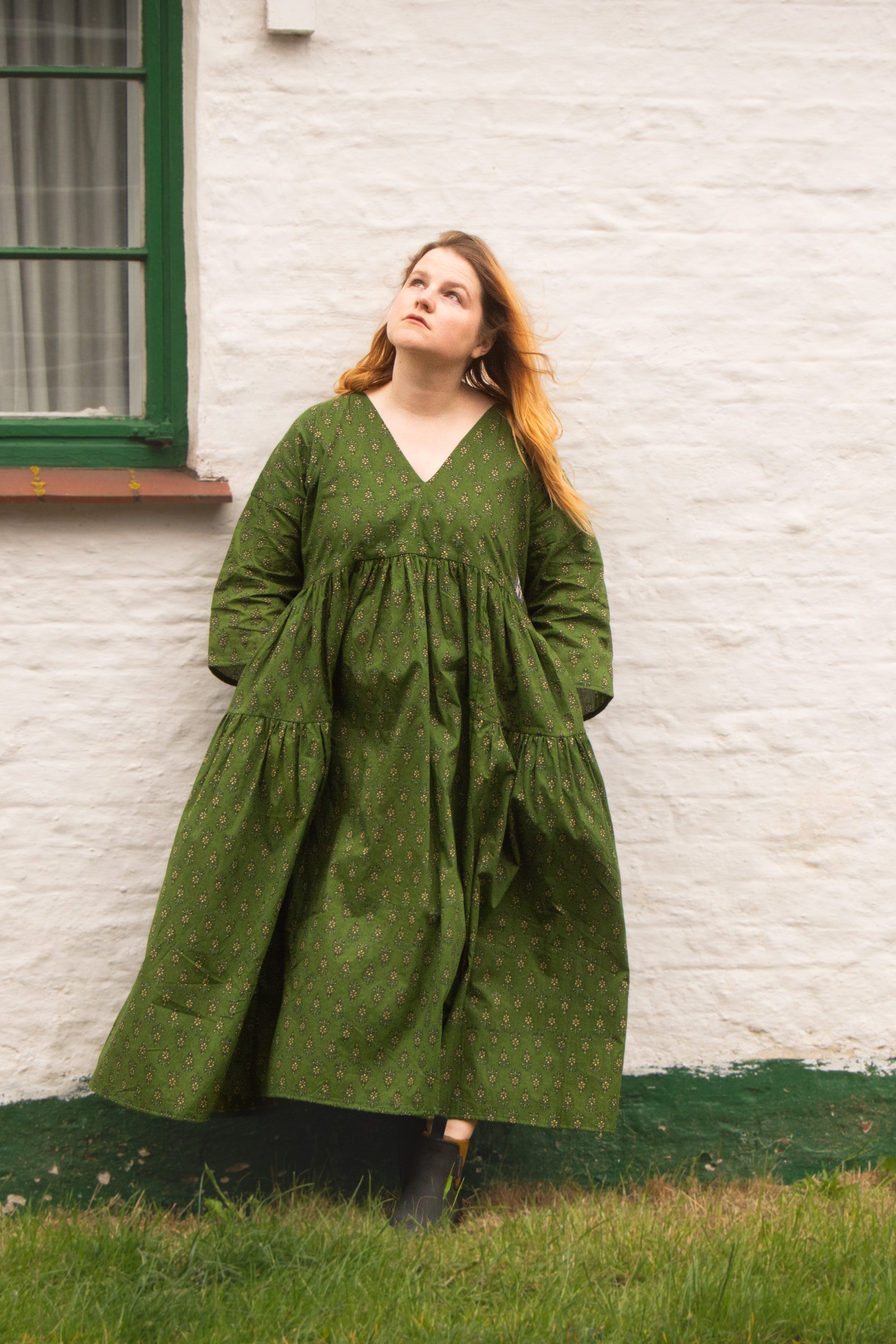 The Double Take Dress in Morris Cotton - House of Flint