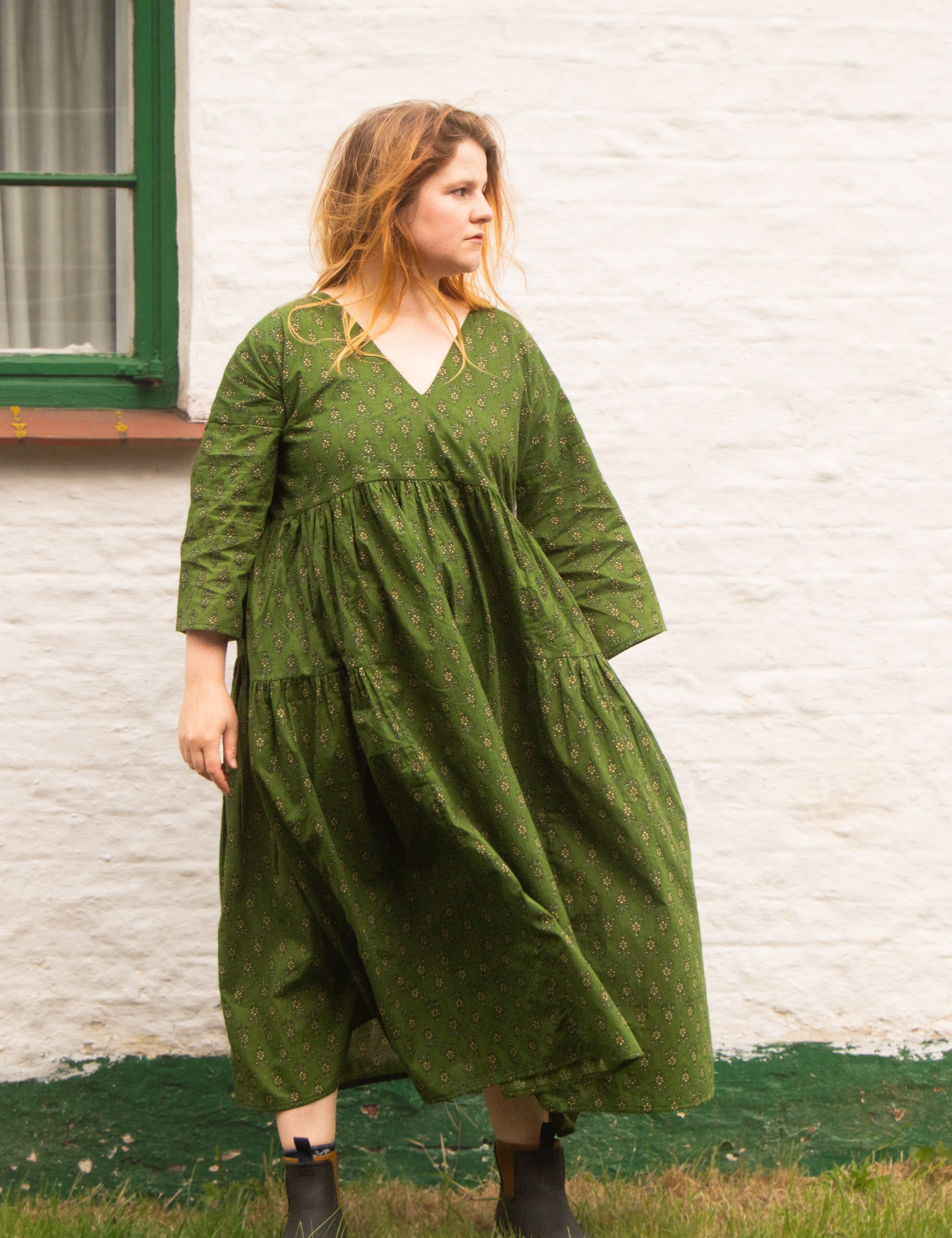 The Double Take Dress in Morris Cotton - House of Flint