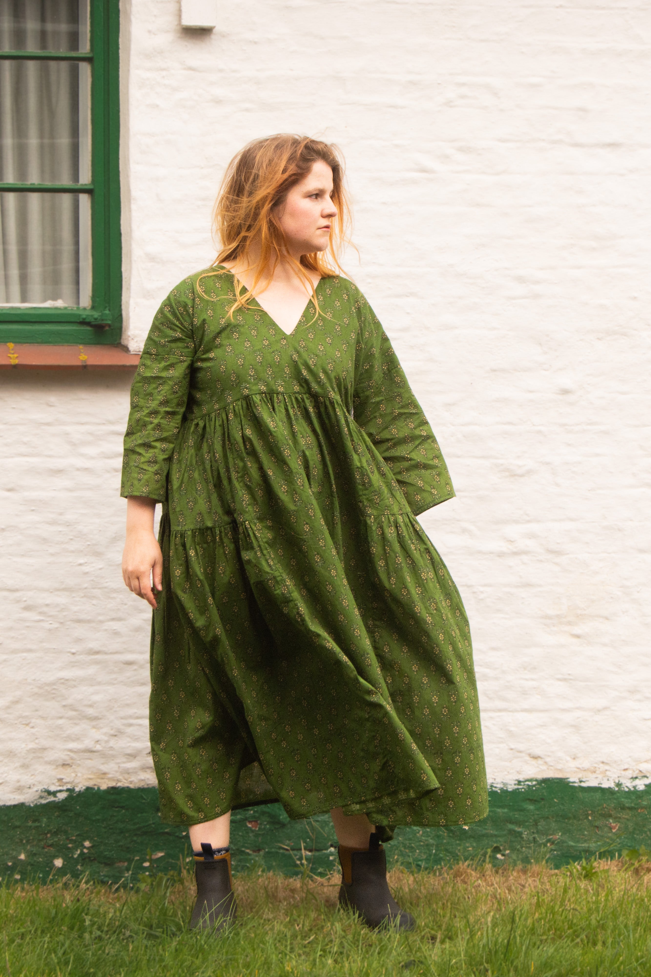 The Double Take Dress in Morris Cotton - House of Flint