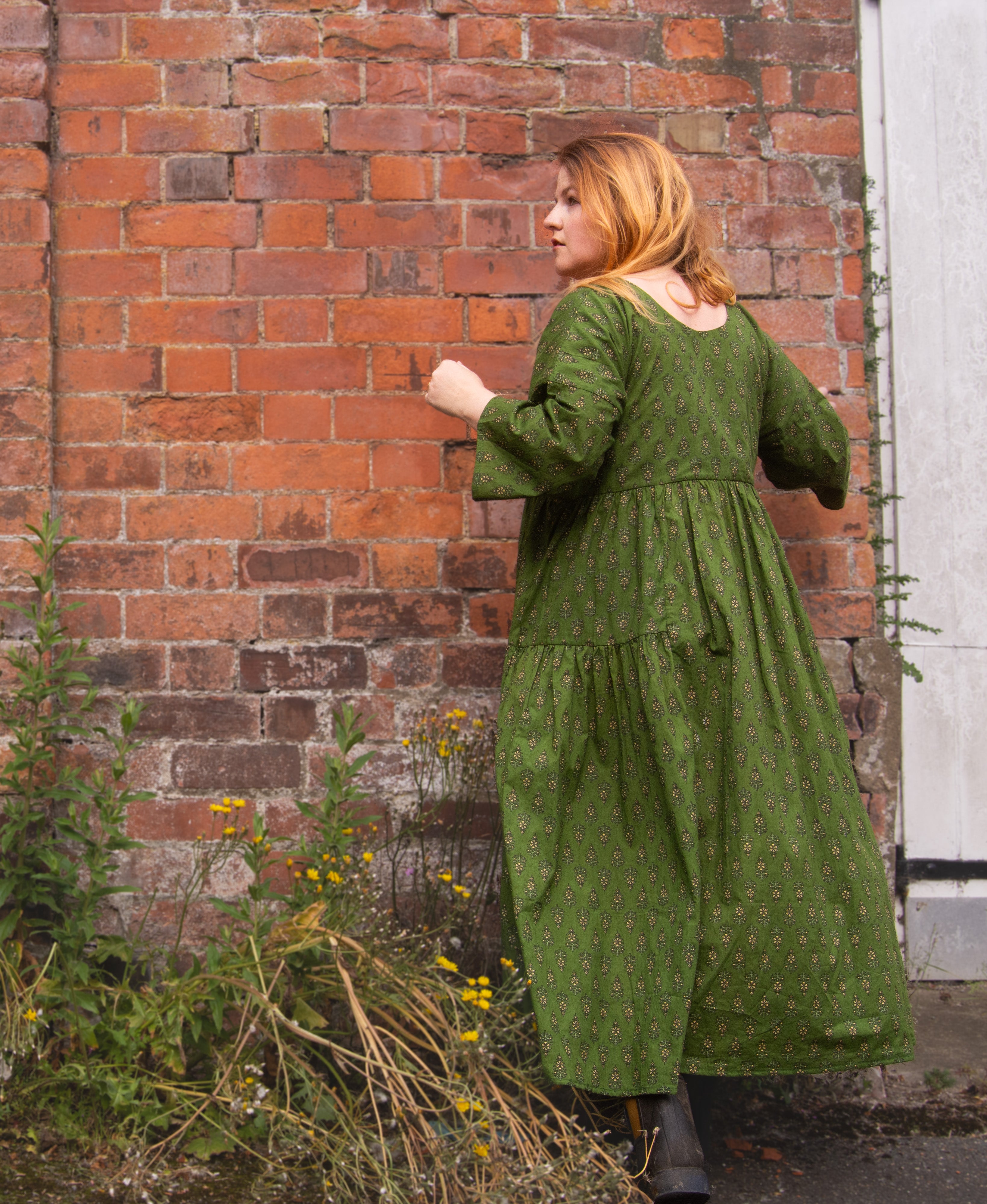 The Double Take Dress in Morris Cotton - House of Flint
