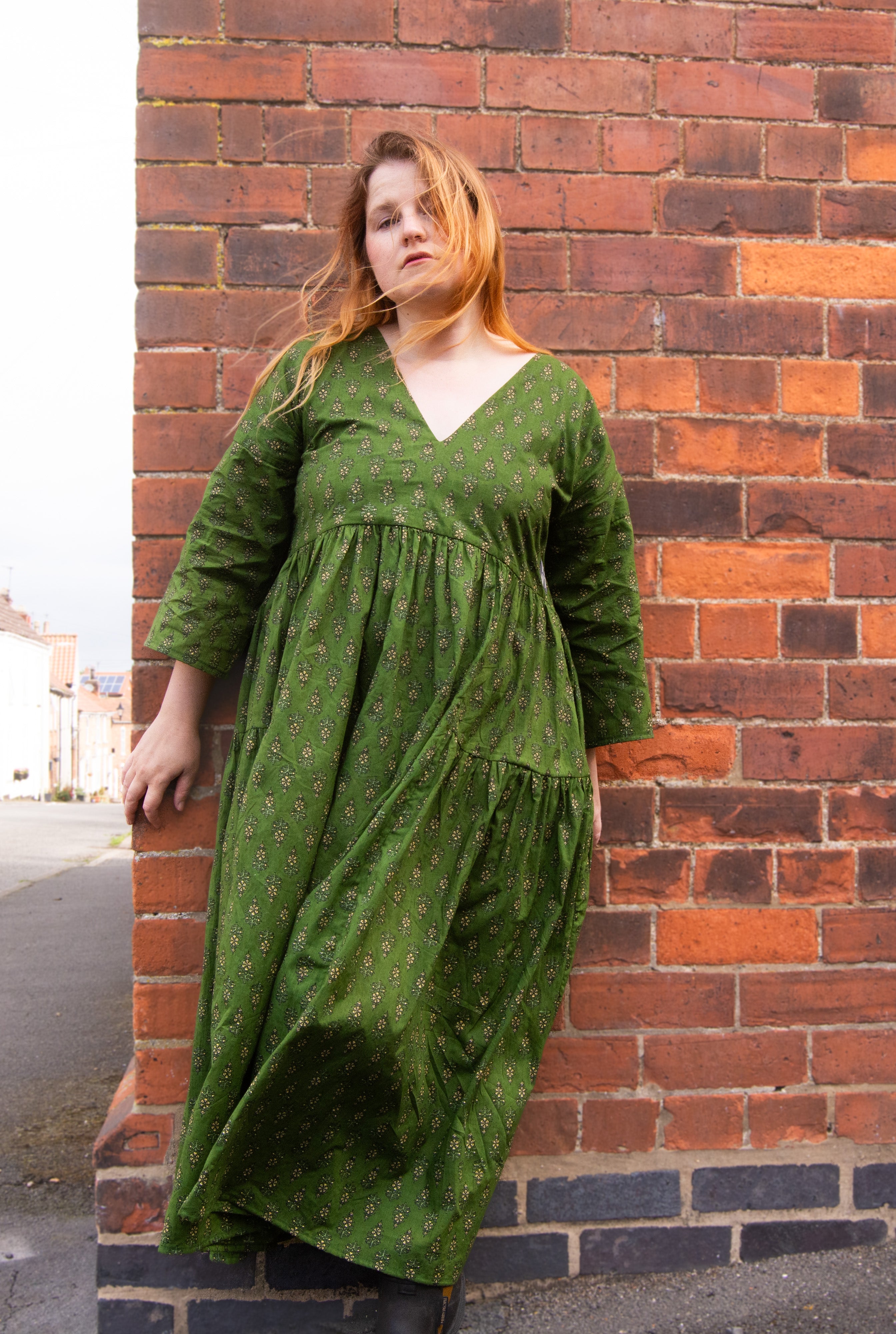 The Double Take Dress in Morris Cotton - House of Flint