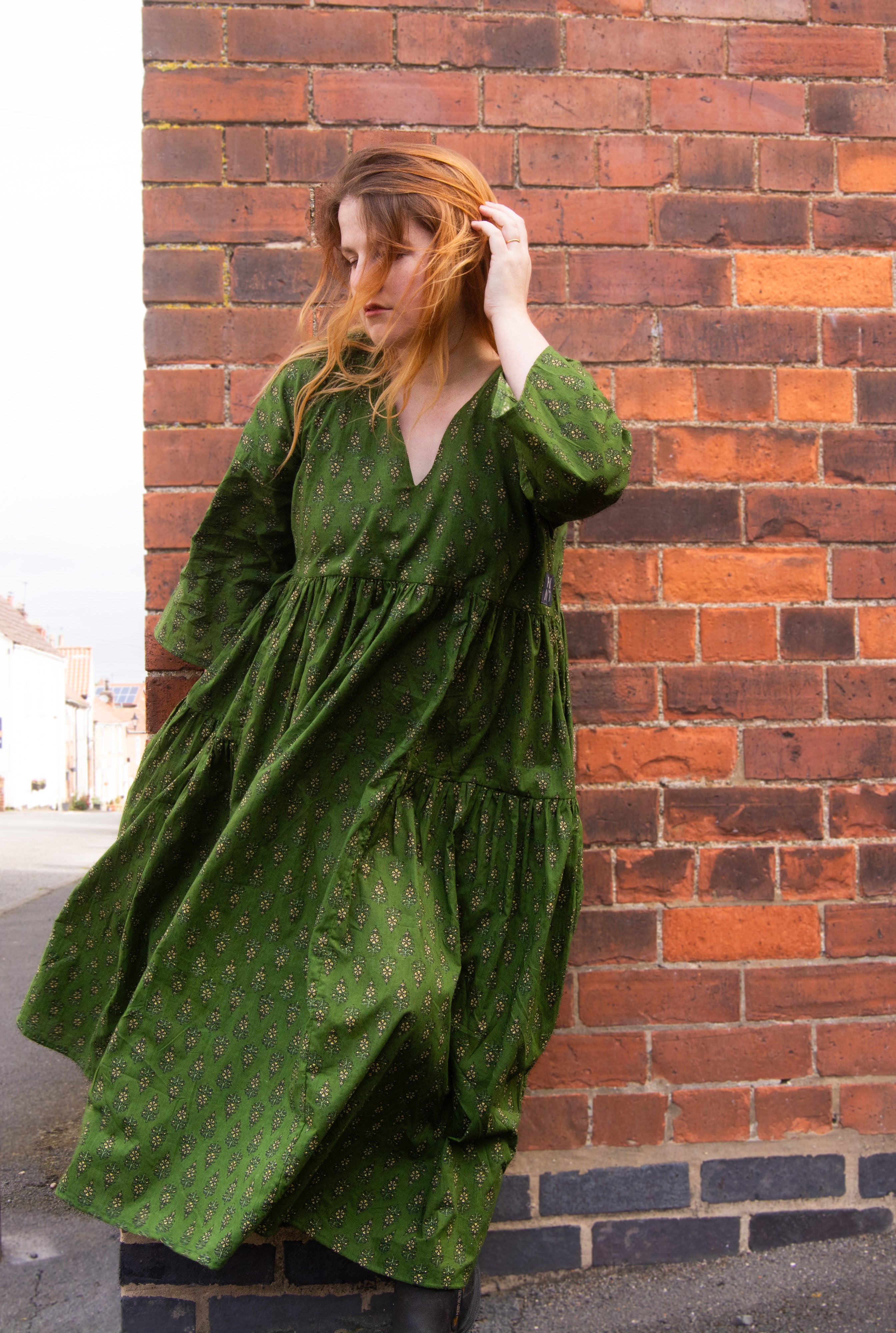 The Double Take Dress in Morris Cotton - House of Flint