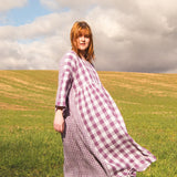 The Everything Dress in Purple double gingham