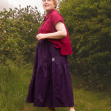 The Letty Shirt in Dark Raspberry Linen - pre-order