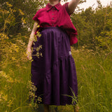 The Letty Shirt in Dark Raspberry Linen - pre-order